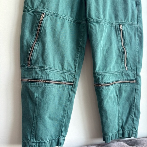 Etica Women’s Barrel Leg Doyle Biker Pants in Quetzal Green Size 31 - Picture 9 of 13